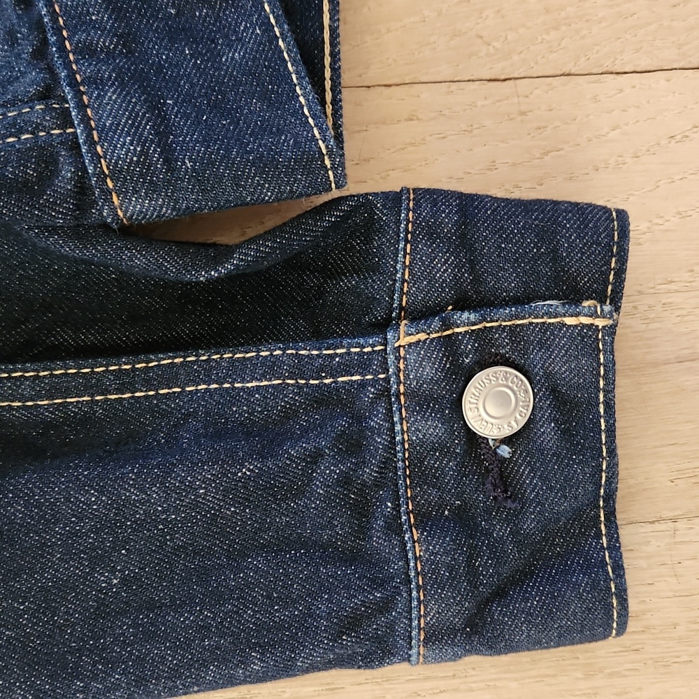 Levi’s Mens Classic Trucker Original Denim Jean Jacket Indigo Blue Size XS Levis - Picture 6 of 12